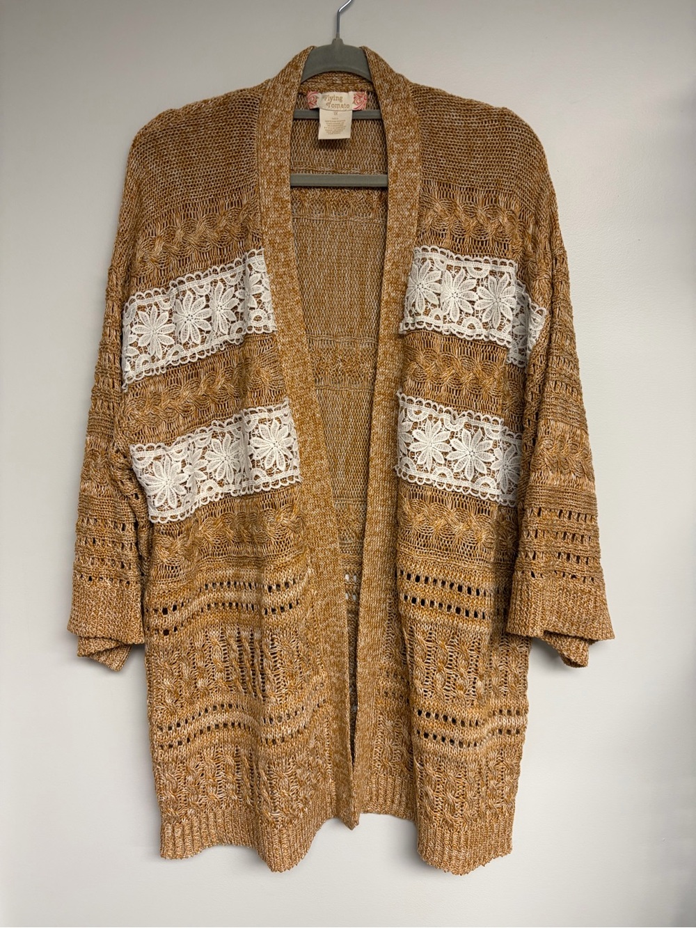 Flying Tomato 3/4 Sleeve cardigan